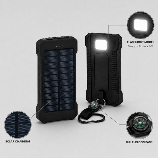 352 : SOLAR POWERBANK Compass – 8 000 mAh