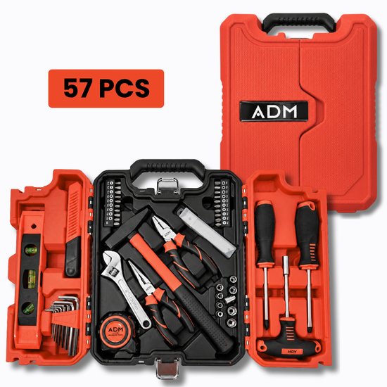 ADM 57-Piece DIY Home Repair Tool Kit With Storage Case