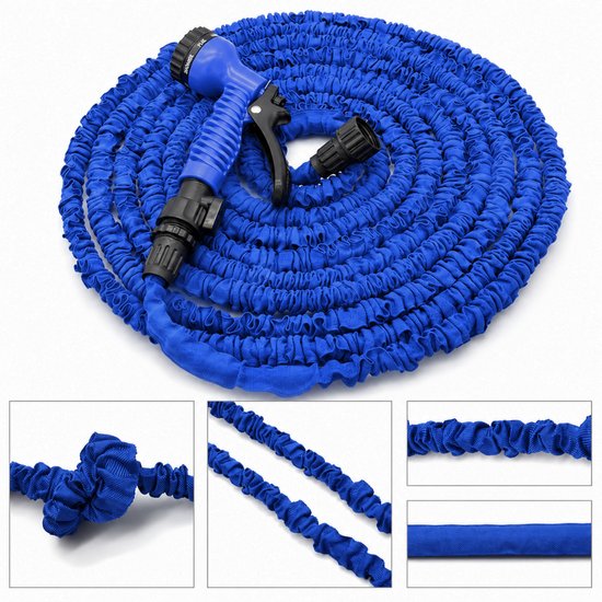 453-2 : Expandable Garden Hose with 7-Mode Spray Gun – 30M, Blue