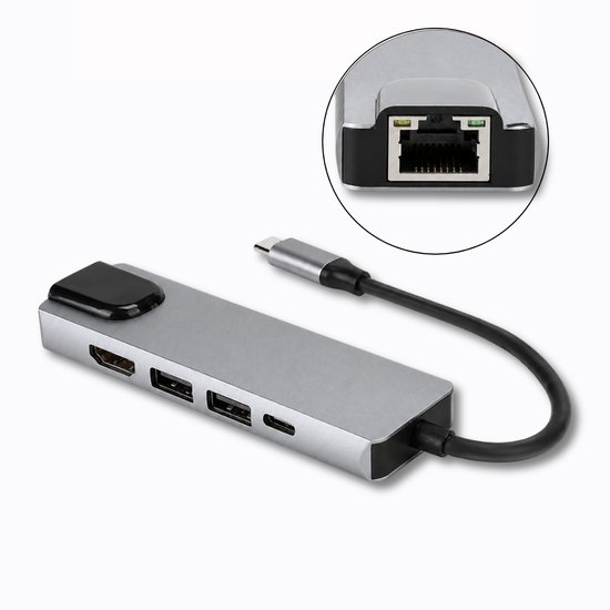7123 : USB-C Hub 5-in-1 Multiport Adapter HDMI 4K