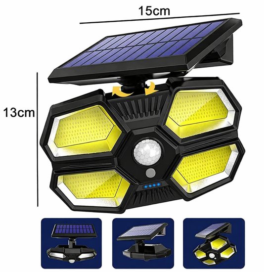 311 : WATERPROOF SOLAR LAMP WITH REMOTE CONTROL – 108 LED