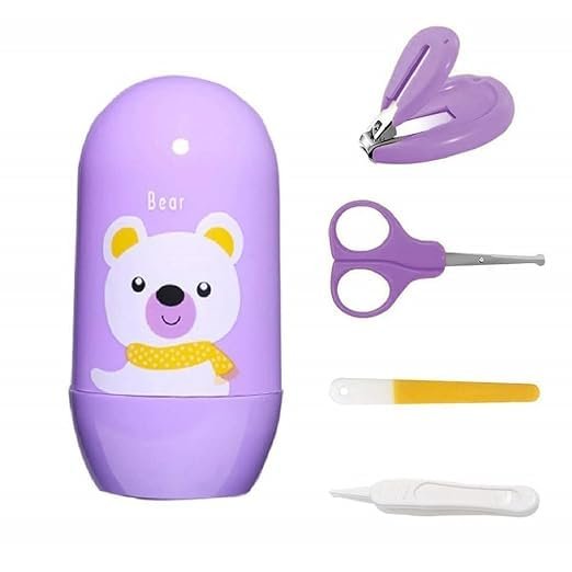 ZESTAW DO PAZNOKCI kolor fioletowy/BABY NAIL KIT BABY SCISSORS purple