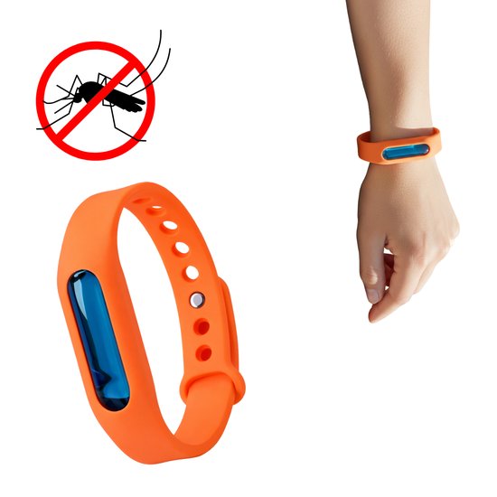 Silicone Mosquito Repellent Bracelet | Natural Insect Protection-Orange