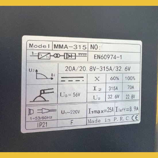 2152-1 : SPAWARKA INWERTOROWA- moc 315 A / INVERTER WELDER
