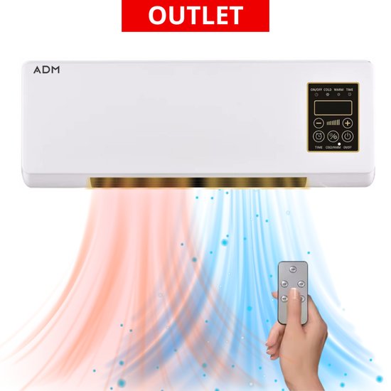 2069_boxdmg : ADM Air Curtain 1200W | Cool Fan & Heating Modes | Remote Control, SKU: 2069_boxdmg | OUTLET