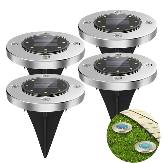 LAMPKI SOLARNE GRUNTOWE x4/  SOLAR LAMPS-zestaw 4 sztuk