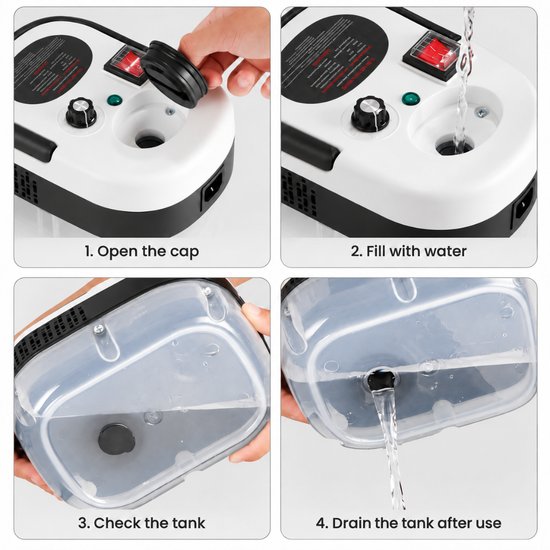 7104 : ADM Portable Steam Cleaner with 6 Attachments - 2500W