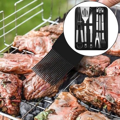 357 : ZESTAW NA GRILLA 9 SZT/ GRILLING TOOLS