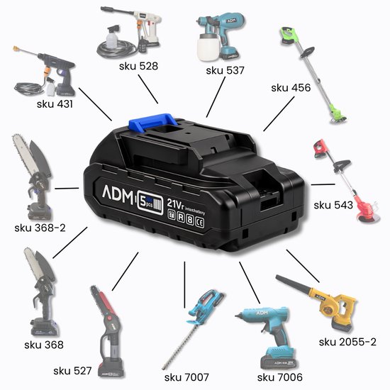 Rechargeable Lithium Battery 21V for ADM Electric Mini Tools