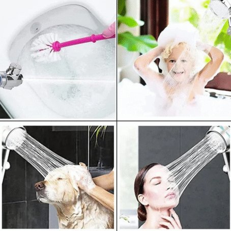 287-5 : Showerhead with turbine and filter- Yellow