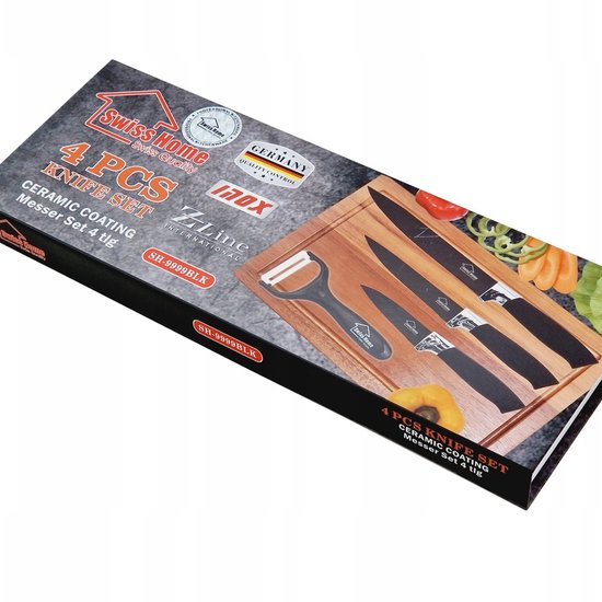 446 : NOŻE KUCHENNE CERAMICZNE 4 EL/BLACK CERAMIC KITCHEN